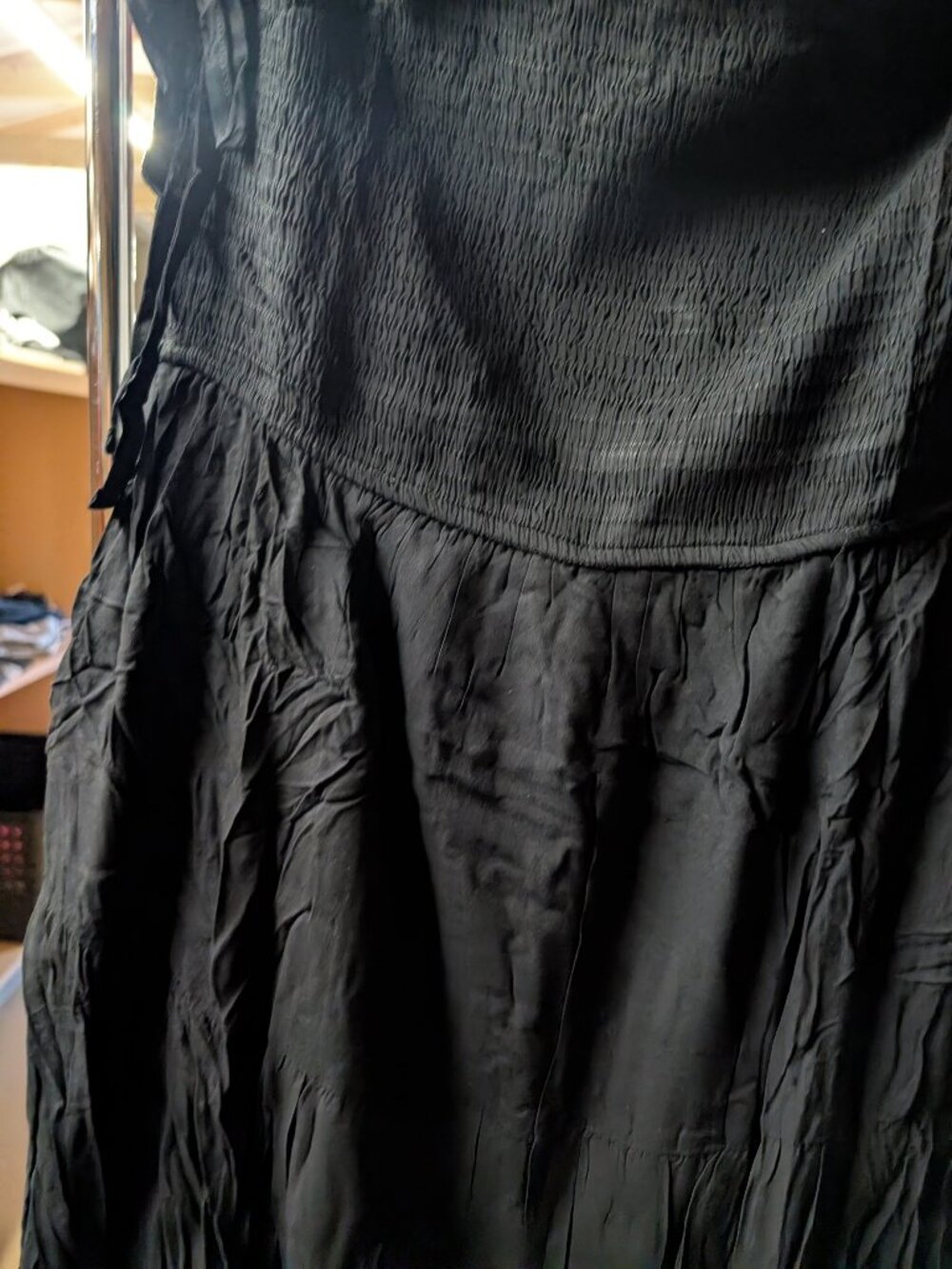 Black Maxi Skirt with Smocked Waist - 25% Off When You Bundle 5+ Items!